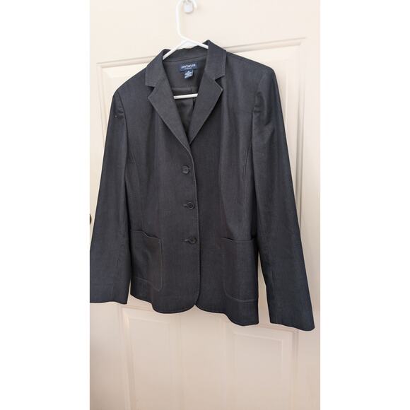 Ann Taylor Two Button Stretch Navy Blue Blazer  Size 14, Business Casual - Picture 1 of 7